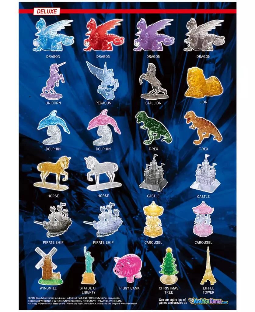 商品BePuzzled|3D Crystal Triceratops Baby Puzzle Set, 61 Pieces,价格¥180,第4张图片详细描述