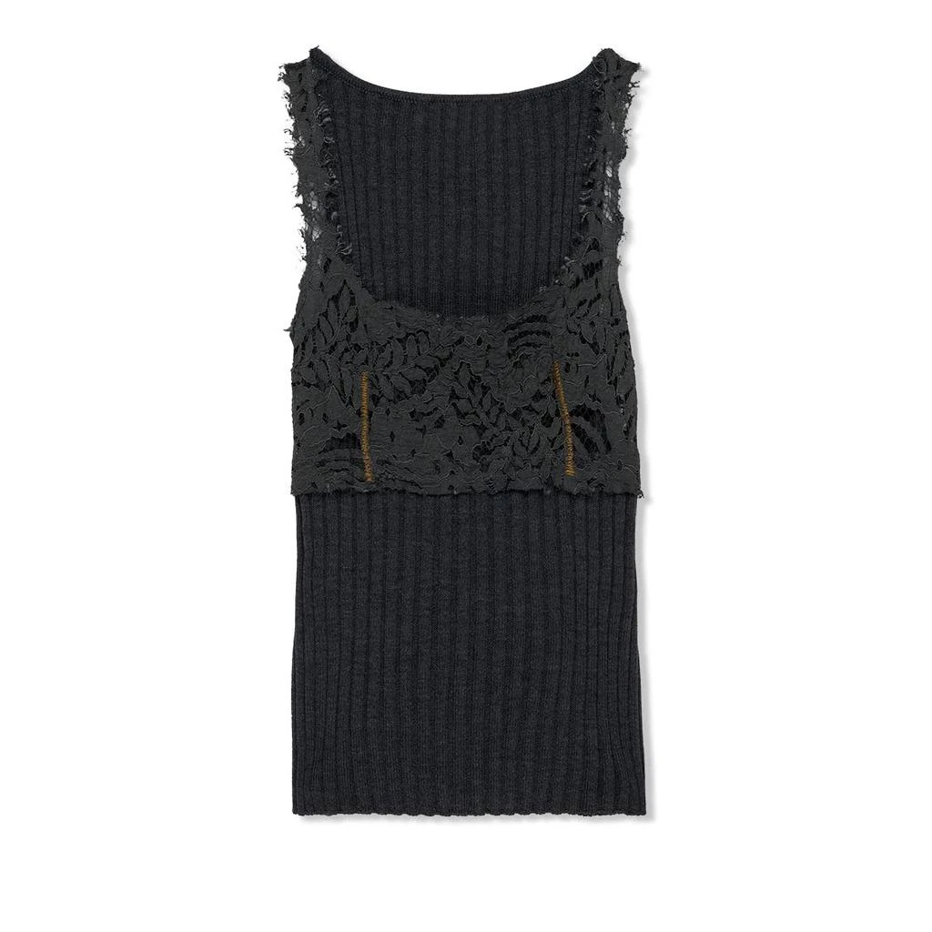 商品Marni|Lace and Ribbed Knit Top,价格¥1408,第1张图片