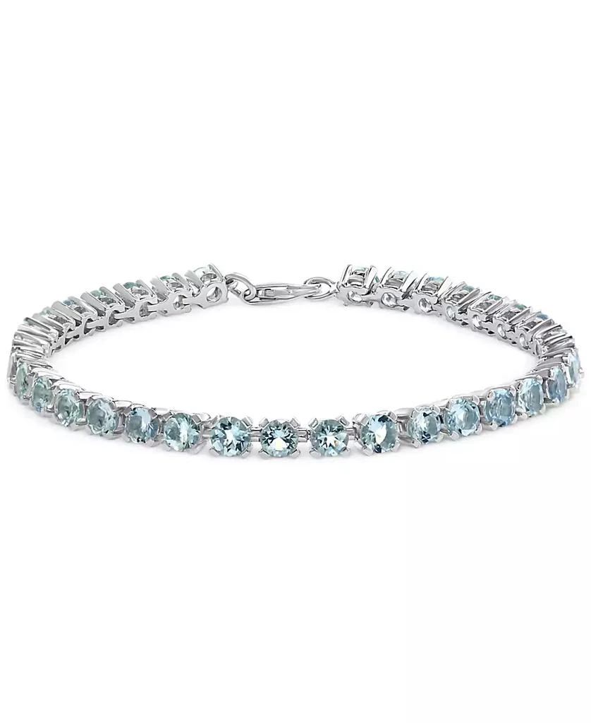 商品Effy|EFFY® Aquamarine (7-1/2 ct. t.w.) Tennis Bracelet in Sterling Silver,价格¥11205,第1张图片