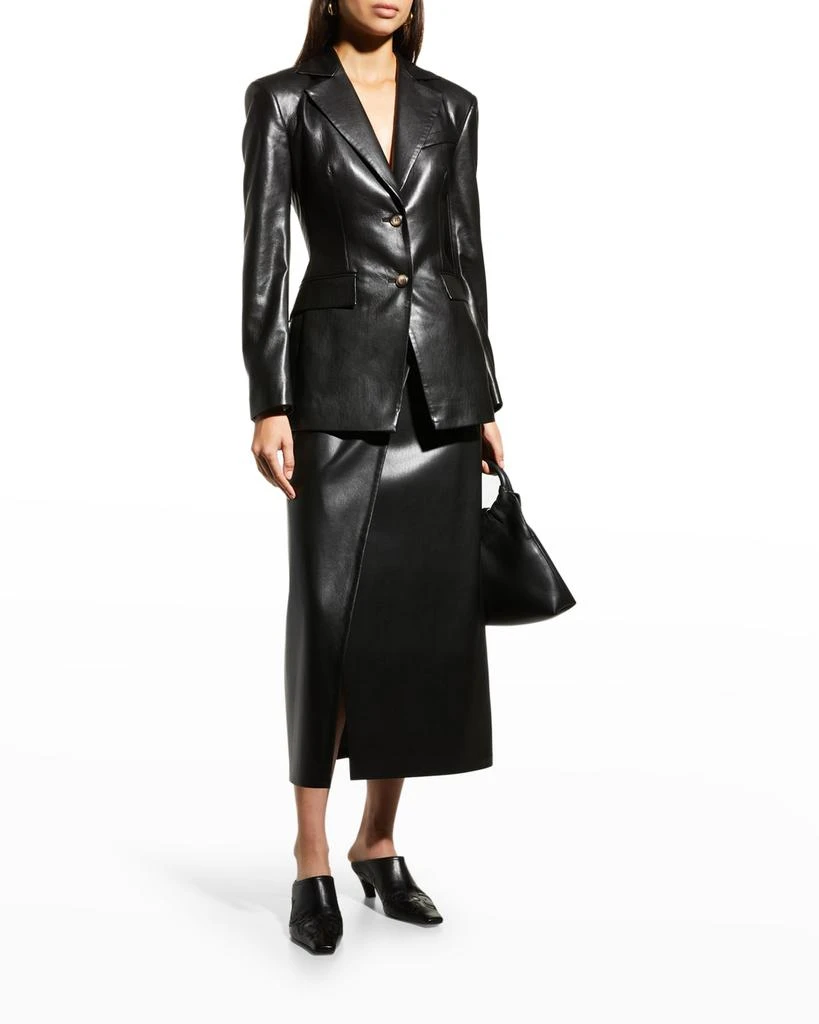 商品Nanushka|Hathi Single-Breasted Faux Leather Blazer,价格¥4662,第2张图片详细描述