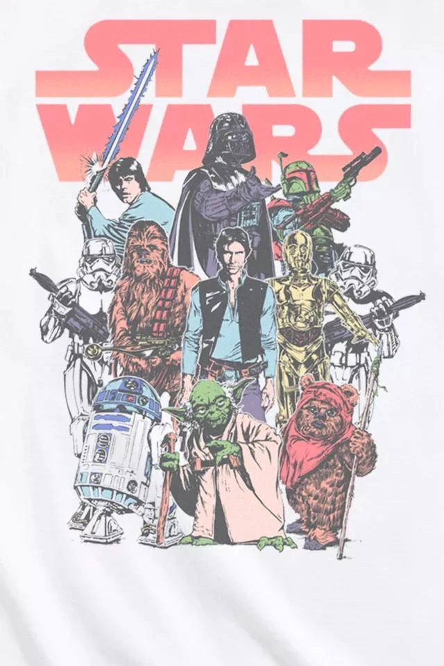 商品Urban Outfitters|Star Wars Retro Group Tee,价格¥272,第2张图片详细描述