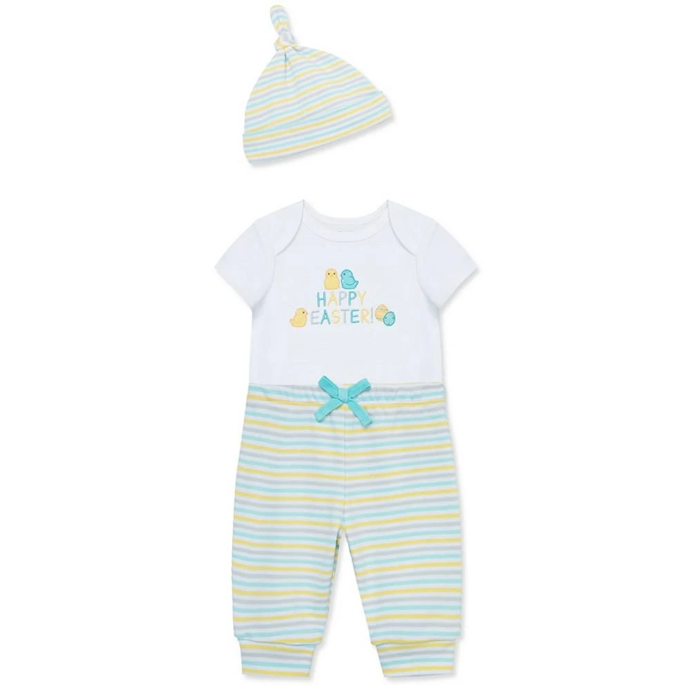 商品Little Me|Baby Boys and Baby Girls Easter Bodysuit, Pants, and Hat Set,价格¥209,第5张图片详细描述
