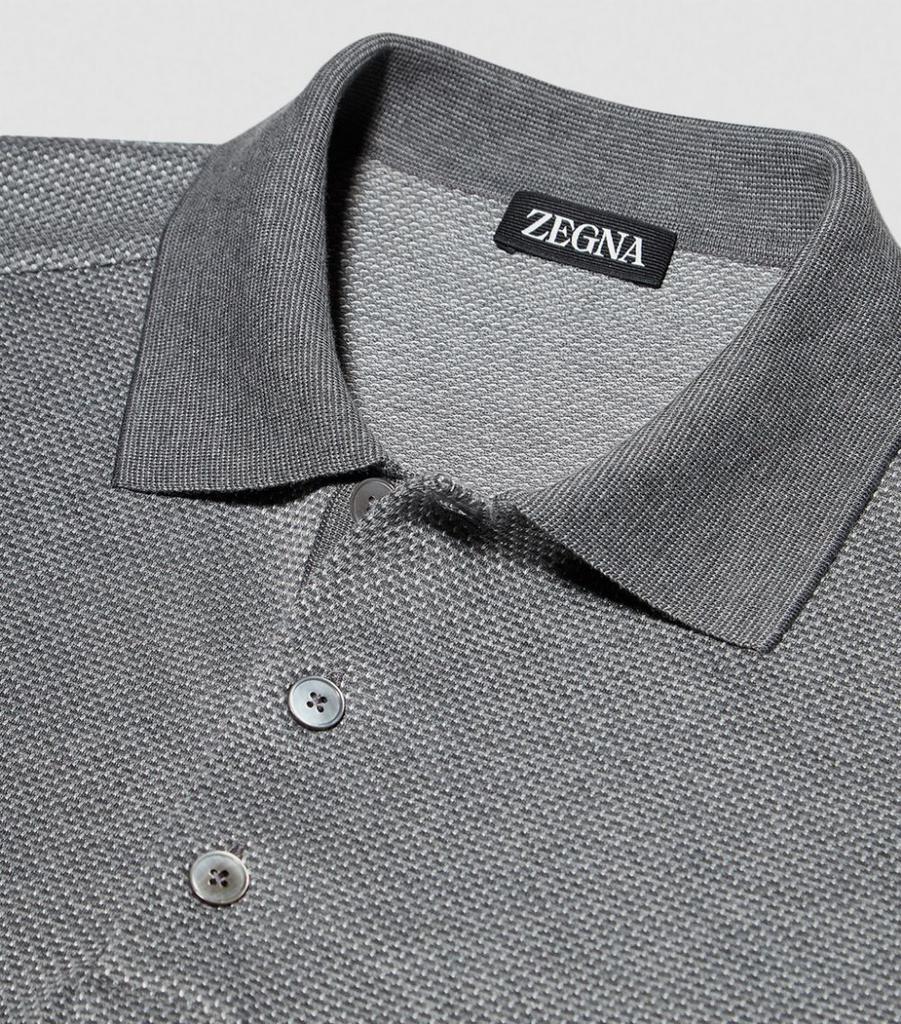 商品Zegna|Cotton-Silk Long-Sleeved Polo Shirt,价格¥3348,第6张图片详细描述