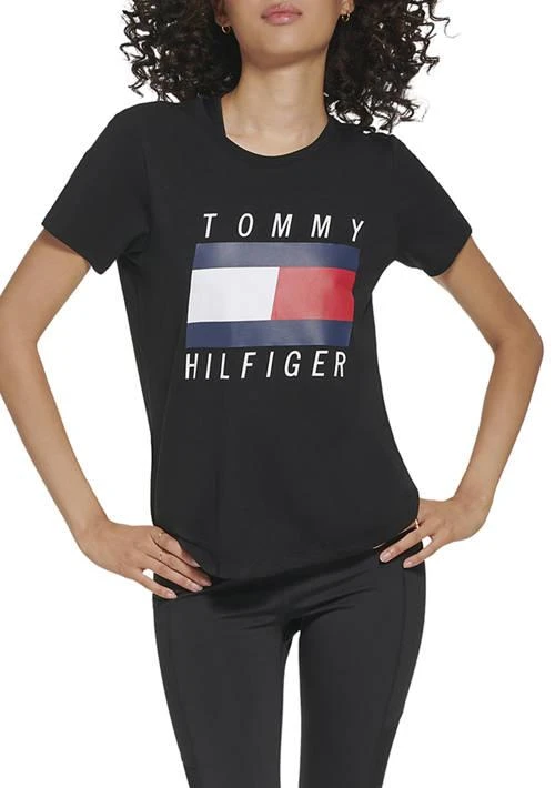 商品Tommy Hilfiger|Hilfiger Sport Logo Knot Front T Shirt,价格¥119,第1张图片