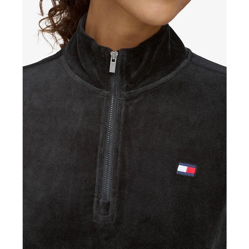 商品Tommy Hilfiger|Women's Cropped Velour Pullover Jacket,价格¥268,第3张图片详细描述