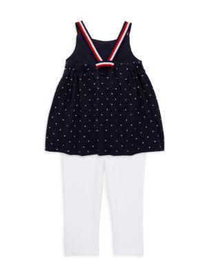 Little Girl’s 2-Piece Star Tunic & Leggings Set商品第2张图片规格展示