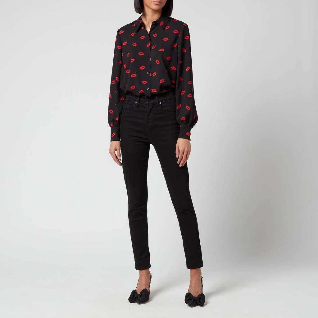 商品Kate Spade|Kate Spade New York Women's Lips Pastis Blouse - Black,价格¥576,第3张图片详细描述