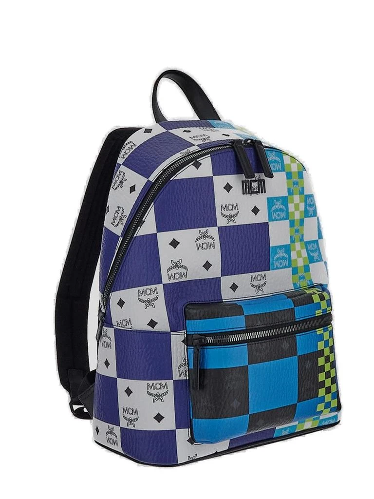 商品MCM|MCM Stark Checkerboard Monogram Zipped Medium Backpack,价格¥6357,第3张图片详细描述