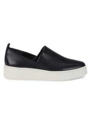 商品Vince|Saxon-B Leather Slip-On Sneakers,价格¥1183,第1张图片