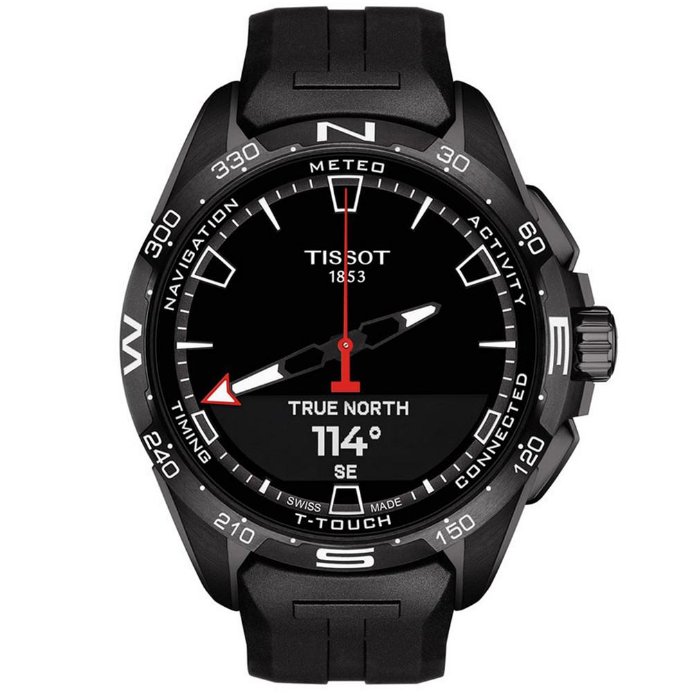 Men's Swiss T-Touch Connect Solar Black Rubber Strap Smart Watch 48mm商品第7张图片规格展示