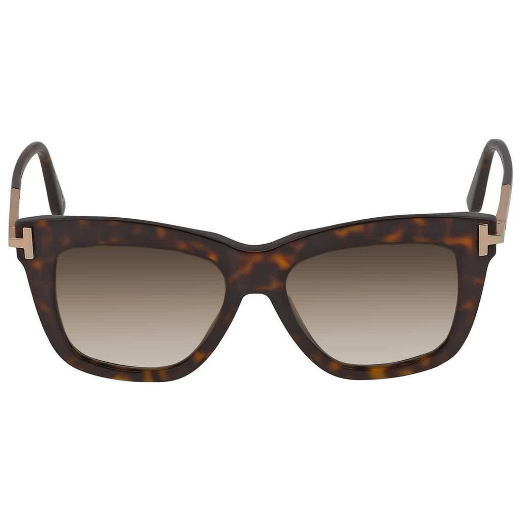 商品Tom Ford|Tom Ford Dasha Polarized Brown Square Ladies Sunglasses FT0822 52H 52,价格¥1314,第4张图片详细描述