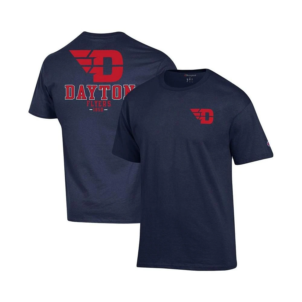 商品CHAMPION|Men's Navy Dayton Flyers Stack 2-Hit T-shirt,价格¥258,第1张图片