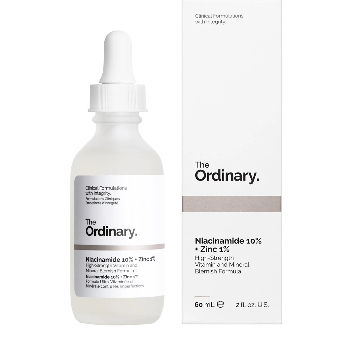 The Ordinary 10%烟酰胺 + 1%锌精华 60ml 收敛毛孔 商品