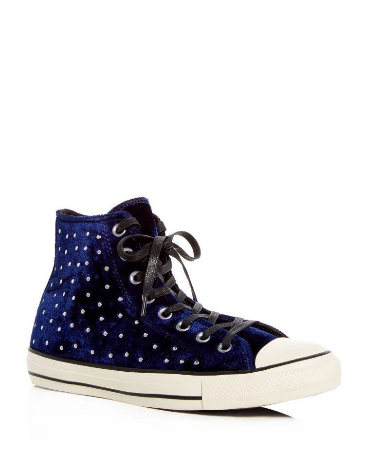 商品Converse|Women's Chuck Taylor Embellished Velvet High Top Sneakers,价格¥498,第1张图片