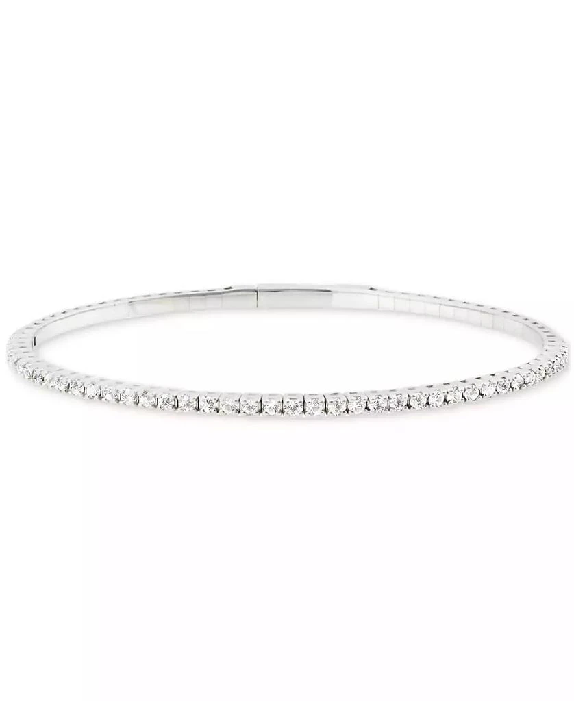 商品Macy's|Diamond Bangle Bracelet (1/2 ct. t.w.) in 10k White Gold,价格¥16969,第3张图片详细描述