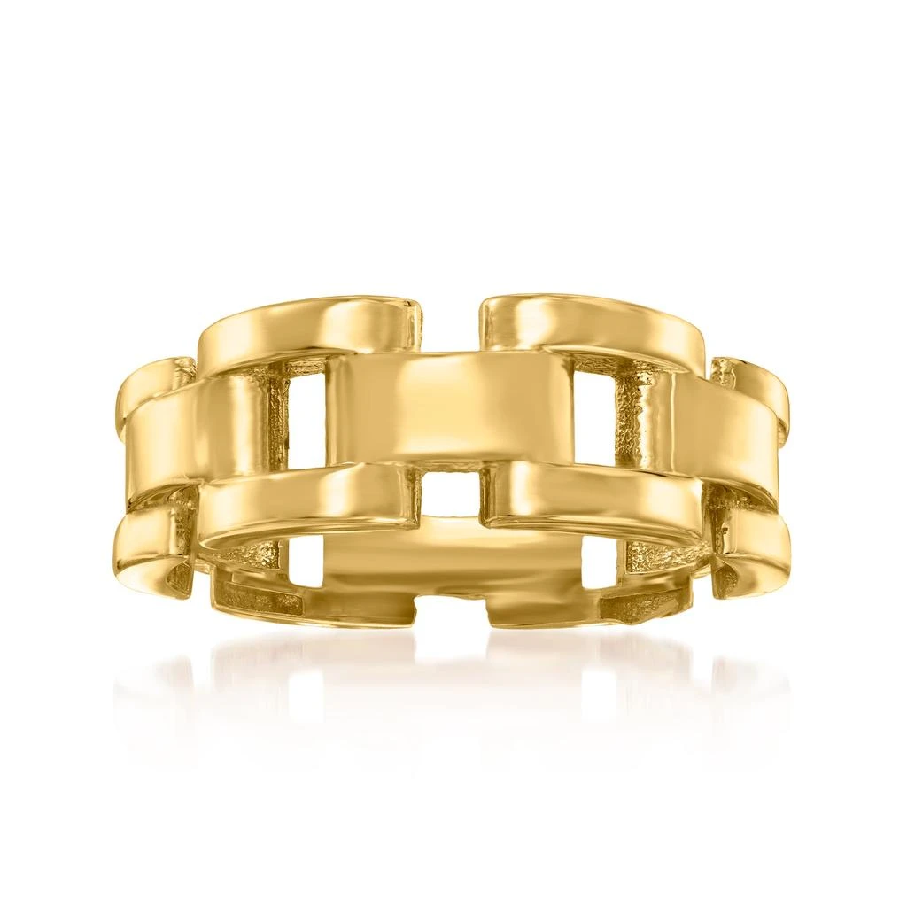 商品Canaria Fine Jewelry|Canaria 10kt Yellow Gold Panther-Link Ring,价格¥1346,第1张图片