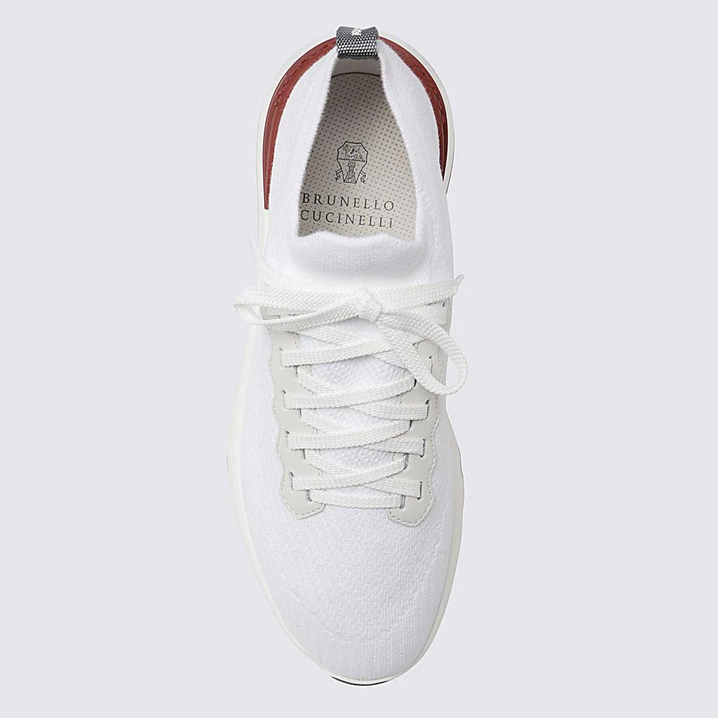 商品Brunello Cucinelli|BRUNELLO CUCINELLI WHITE CANVAS SNEAKERS,价格¥4022,第2张图片详细描述