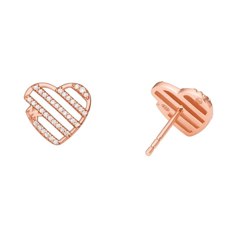 商品Michael Kors|Sterling Silver Open Heart Stud Earrings Available in Silver, 14K Rose-Gold Plated or 14K Gold Plated,价格¥652,第2张图片详细描述