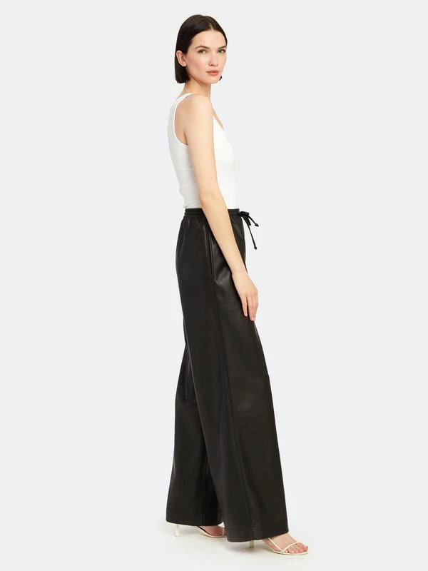 商品Olenich|Wide Leg Track Pants Poppy Seed (Black),价格¥681,第2张图片详细描述