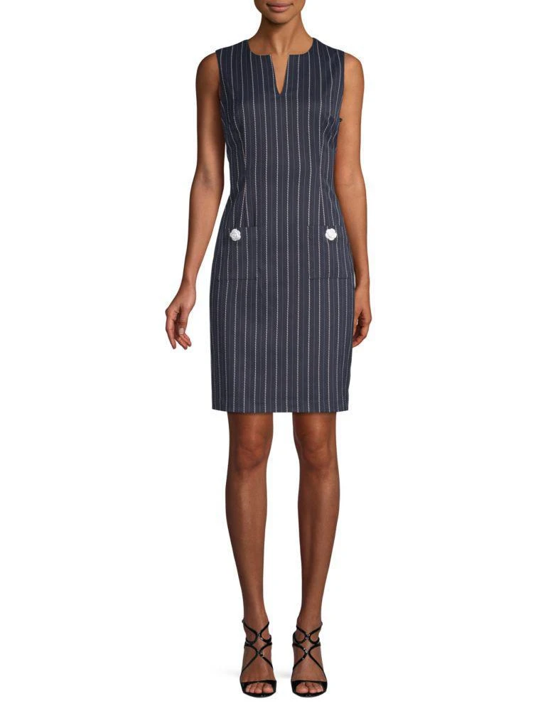 商品Karl Lagerfeld Paris|Striped Sheath Dress,价格¥263,第1张图片