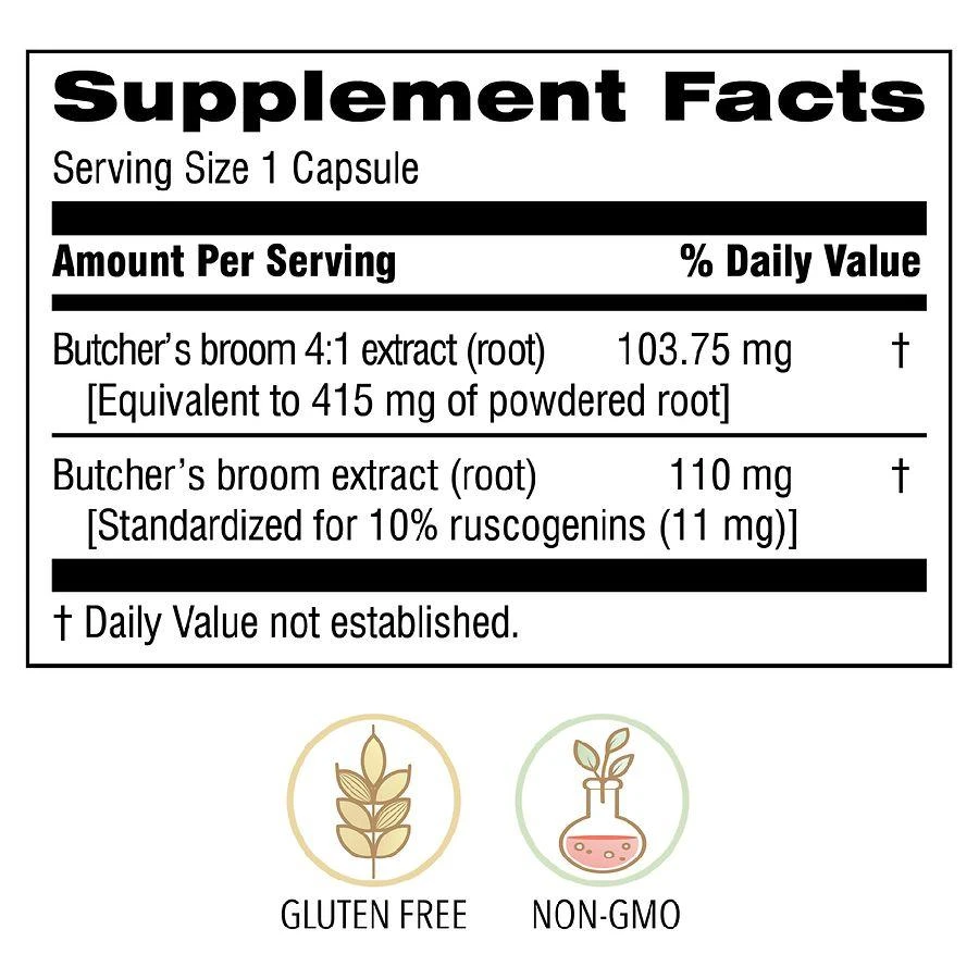 商品Botanic Choice|Butcher's Broom Extract,价格¥60,第3张图片详细描述