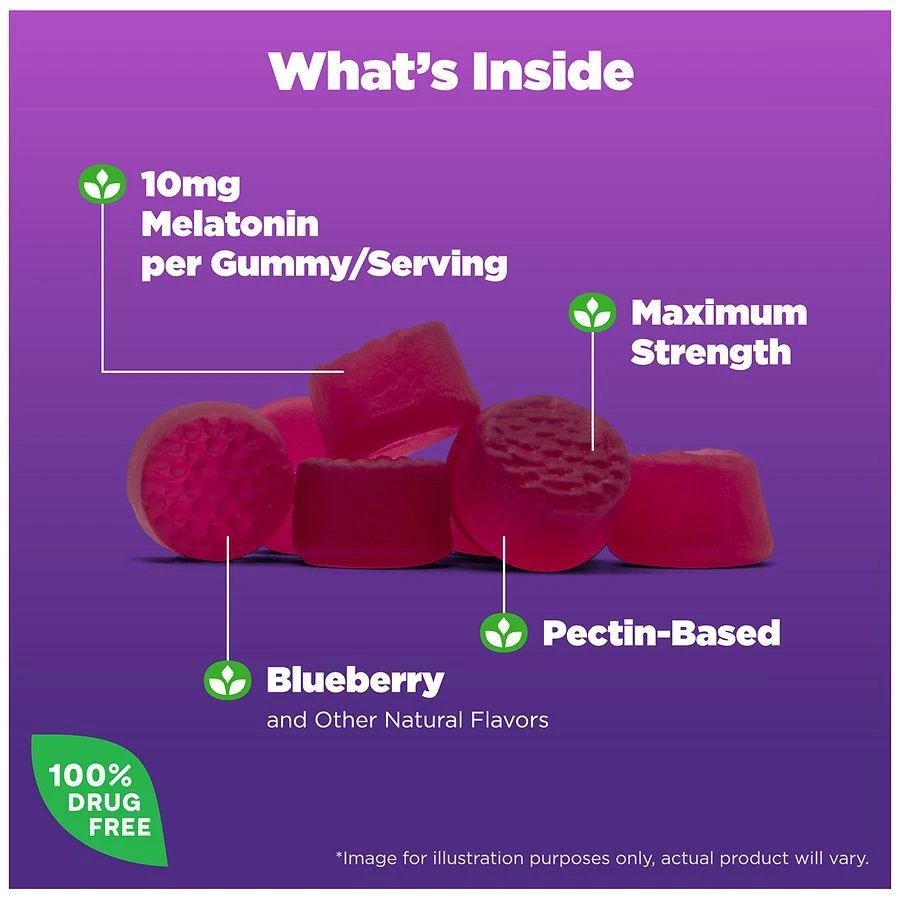 商品Natrol|MelatoninMax 10 mg Gummies Blueberry,价格¥101,第2张图片详细描述