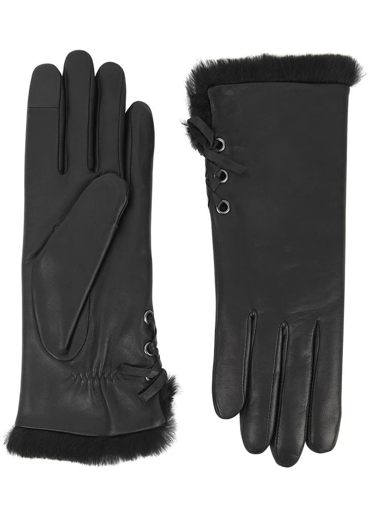 商品Agnelle|Aliette fur-lined leather gloves,价格¥1641,第1张图片