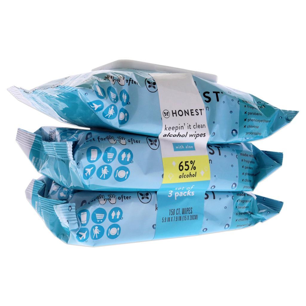 商品Honest|Hand Sanitizing Alcohol Wipes by Honest for Unisex - 150 Count Wipes,价格¥237,第3张图片详细描述