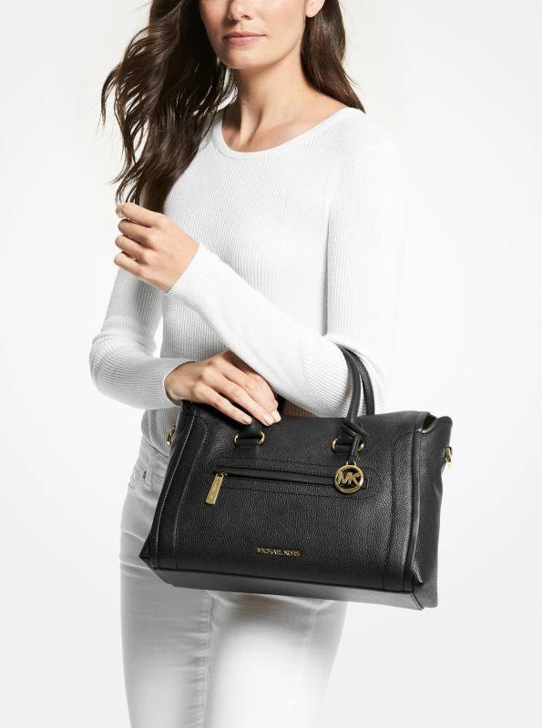 商品Michael Kors|Carine Large Pebbled Leather Satchel,价格¥1388,第4张图片详细描述