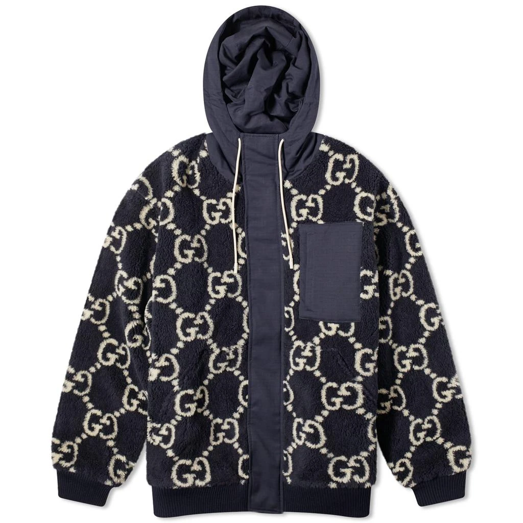 商品Gucci|Gucci Jumbo GG High Pile Fleece Jacket,价格¥27525,第1张图片