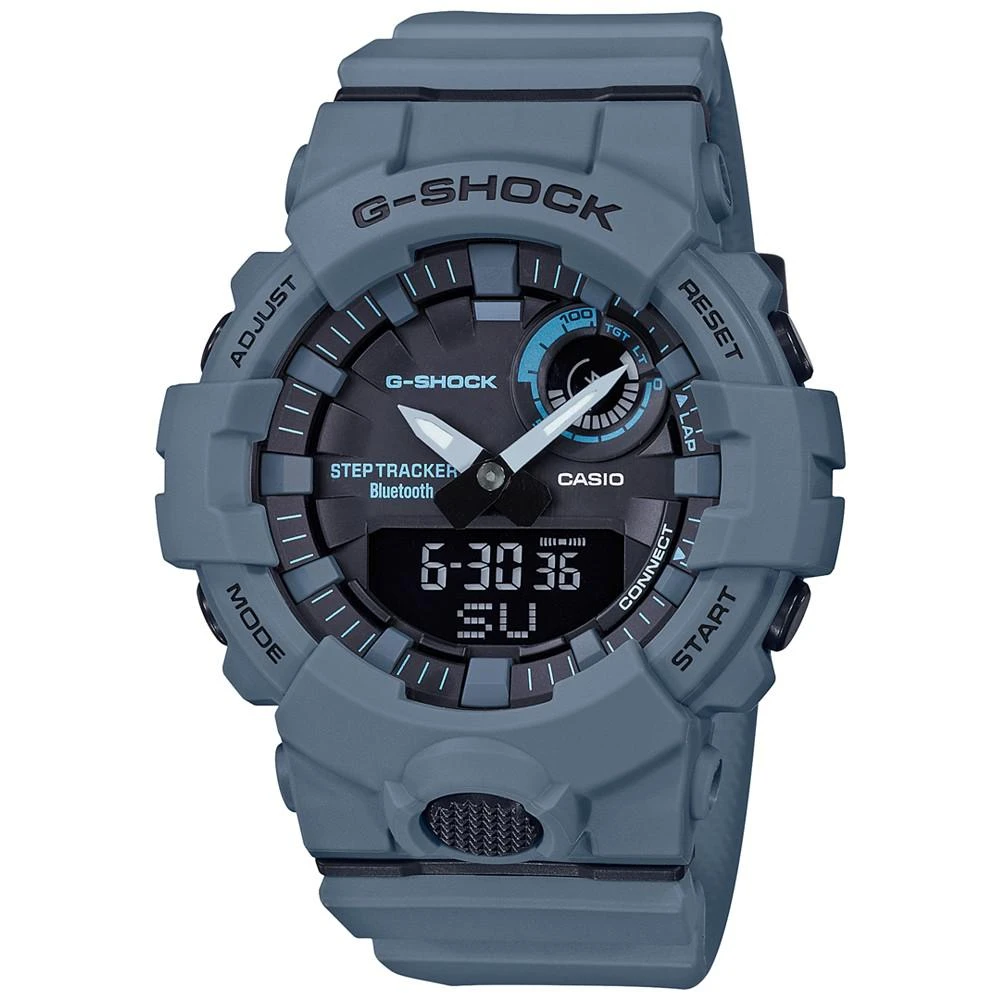 商品G-Shock|Men's Analog Digital Step Tracker Gray-Blue Resin Strap Watch 48.6mm表,价格¥975,第1张图片