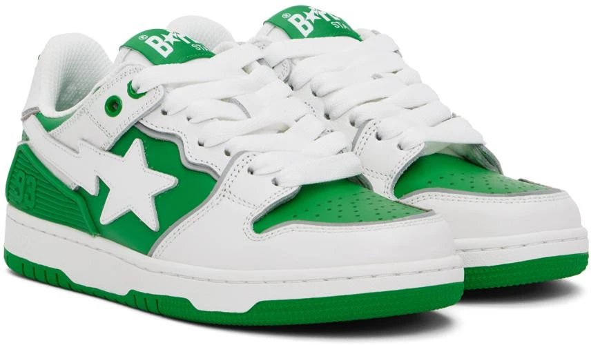 商品Bape|Green Sk8 Sta #1 Sneakers,价格¥1464,第4张图片详细描述