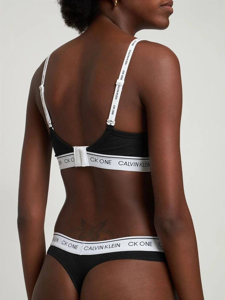 商品Calvin Klein|Logo Cotton Blend Thong,价格¥251,第2张图片详细描述