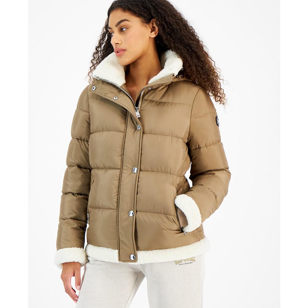 Women's Hooded Faux-Fur-Trim Puffer Coat, Created for Macy's商品第4张图片规格展示