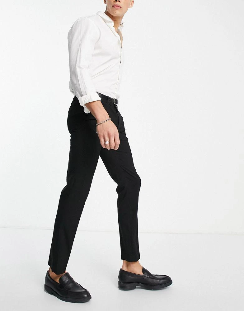 商品River Island|River Island skinny smart trousers in black,价格¥241,第4张图片详细描述