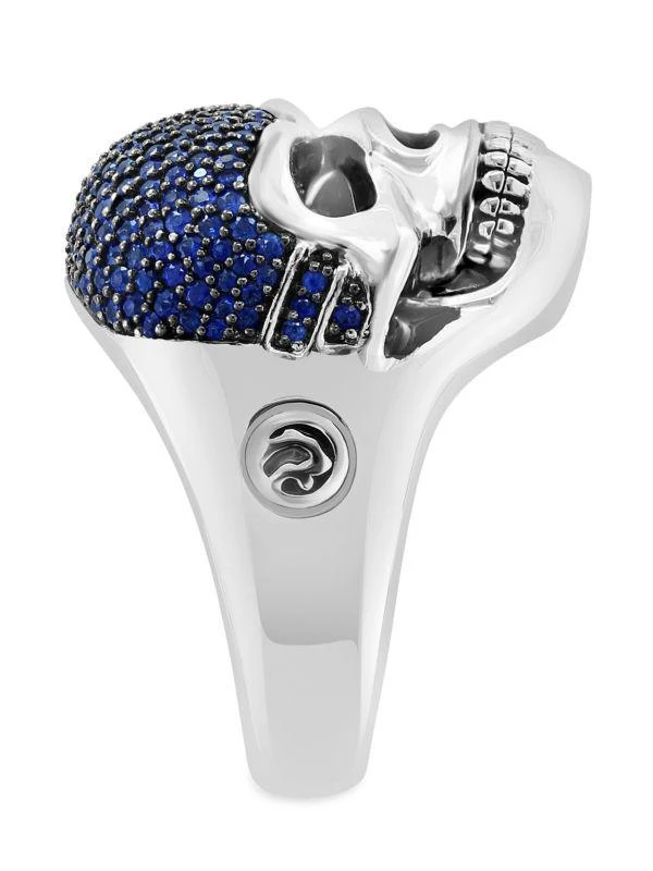 商品Effy|Sterling Silver & 1.40 TCW Sapphire Skeleton Ring,价格¥3454,第2张图片详细描述