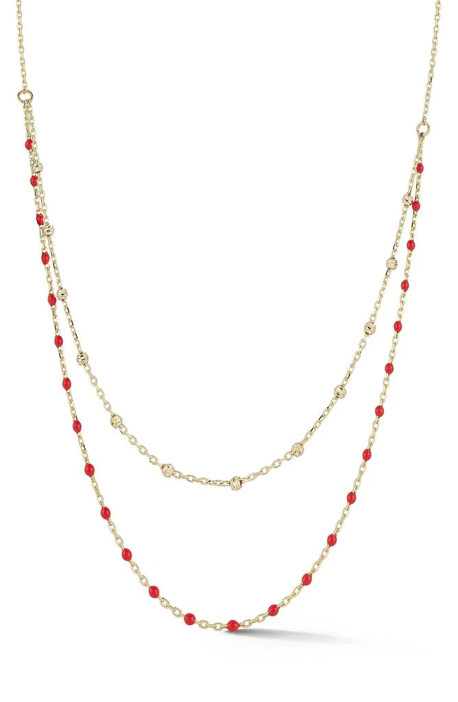 商品Ember Fine Jewelry|Enamel Layered Chain Necklace,价格¥3507,第1张图片