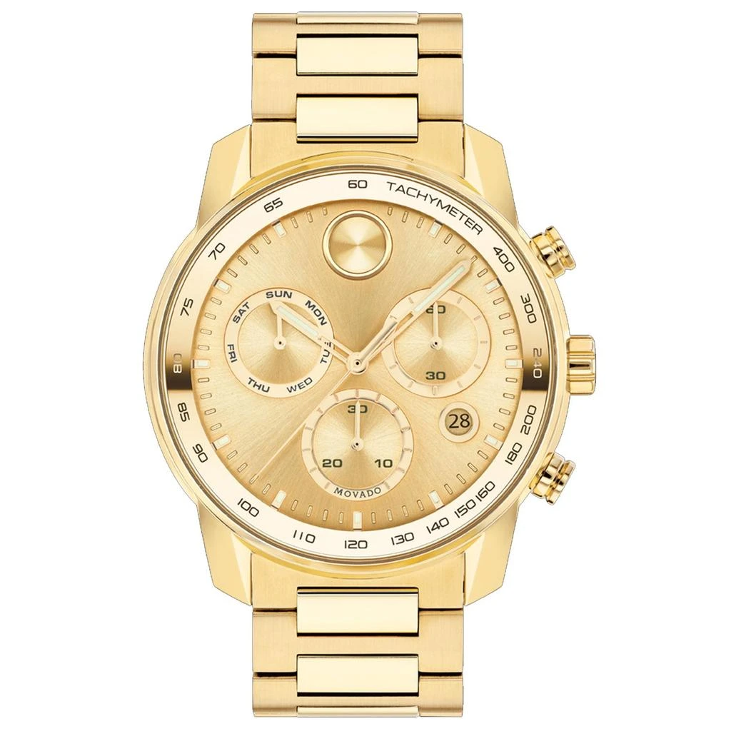 商品Movado|Movado Men's Bold Verso Gold Dial Watch,价格¥5881,第1张图片