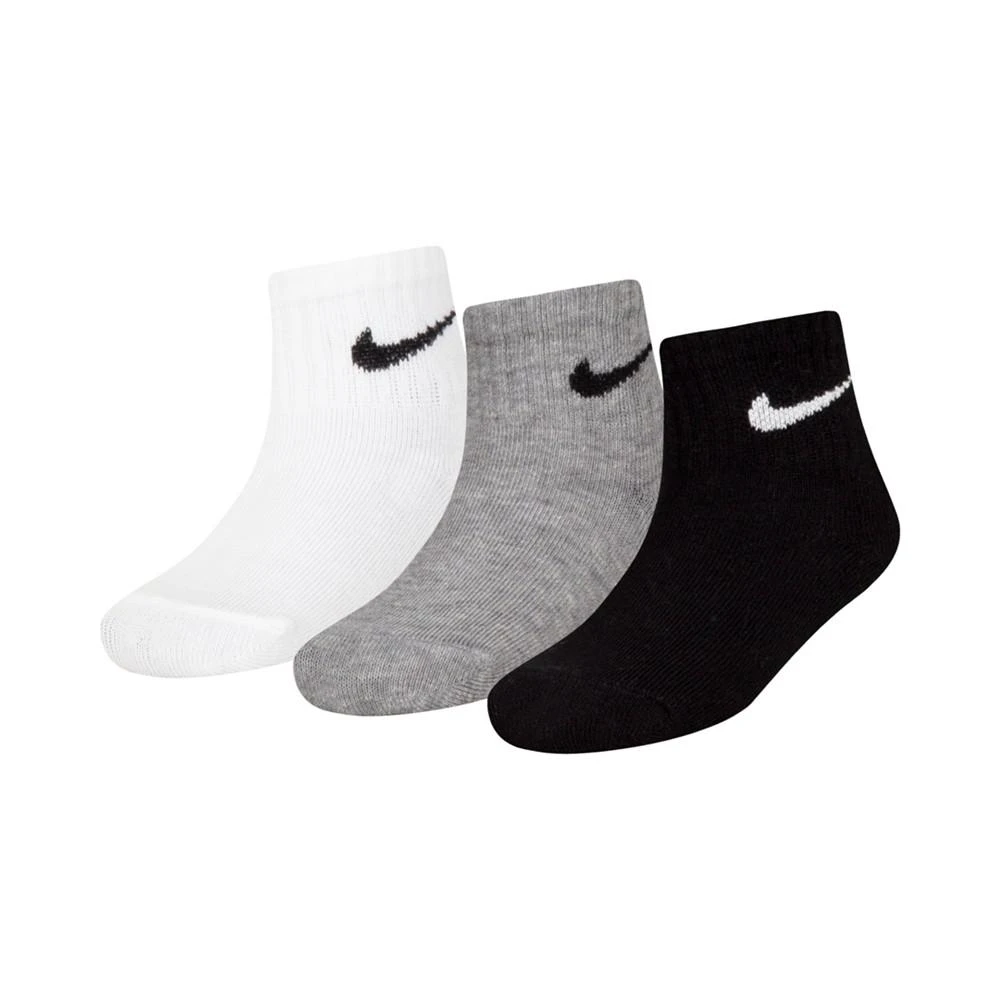 商品NIKE|Baby Boys Core Swoosh Gripper Socks, Pack of 3,价格¥55,第3张图片详细描述