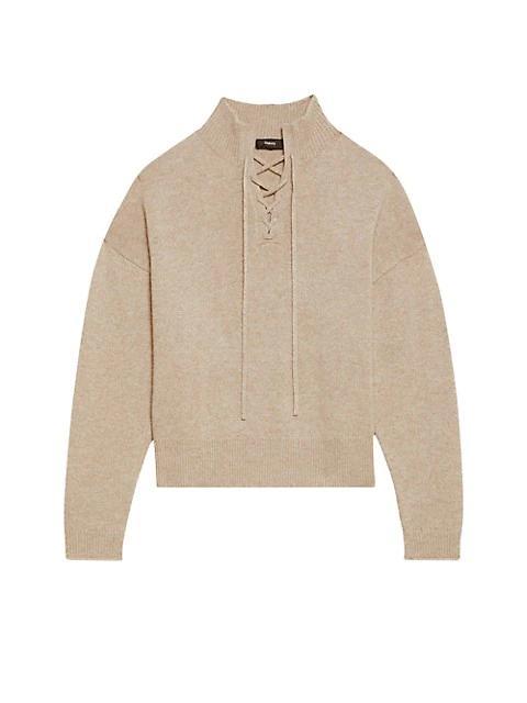 商品Theory|Cashmere Lace-Up Sweater,价格¥2795,第1张图片