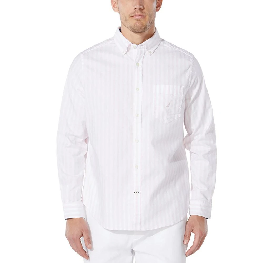 商品Nautica|Men's Classic-Fit Stripe Poplin Shirt,价格¥181,第1张图片