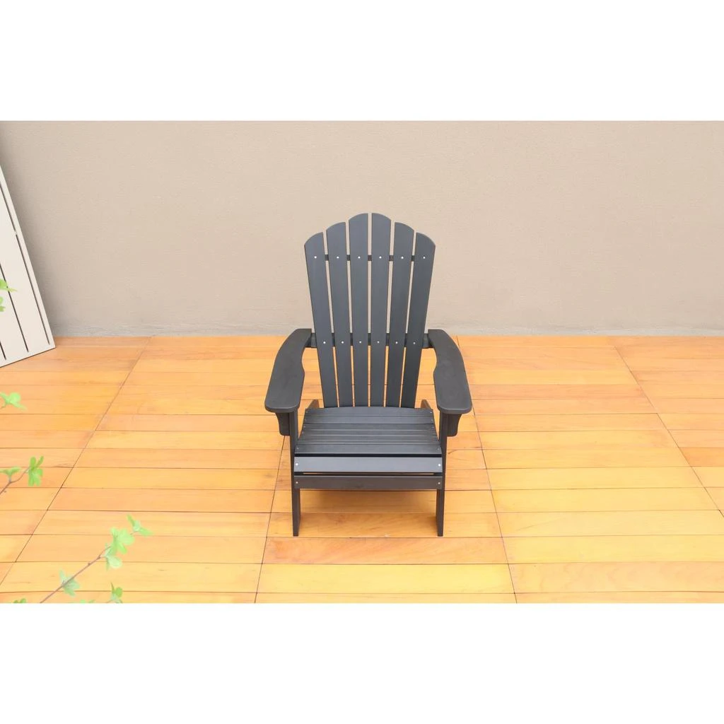 商品Simplie Fun|Polystyrene Adirondack Chair - Black,价格¥3193,第4张图片详细描述