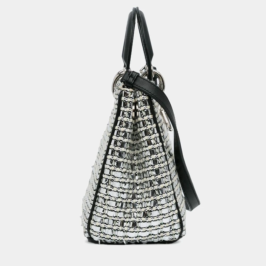商品[二手商品] Dior|Dior Black & Silver Small Tweed Patch Diorissimo Tote Bag,价格¥13261,第5张图片详细描述