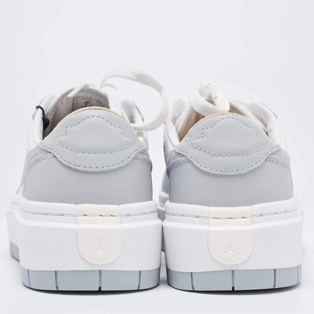 商品Jordan|Air Jordans Grey/White Leather Elevate Air Jordan 1 Low Top Sneakers Size 38,价格¥1634,第5张图片详细描述