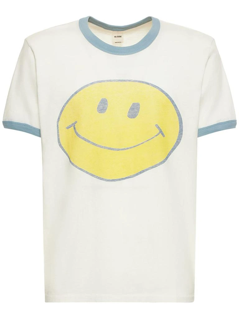 商品Re/Done|Smile Print Cotton Jersey T-shirt,价格¥926,第1张图片