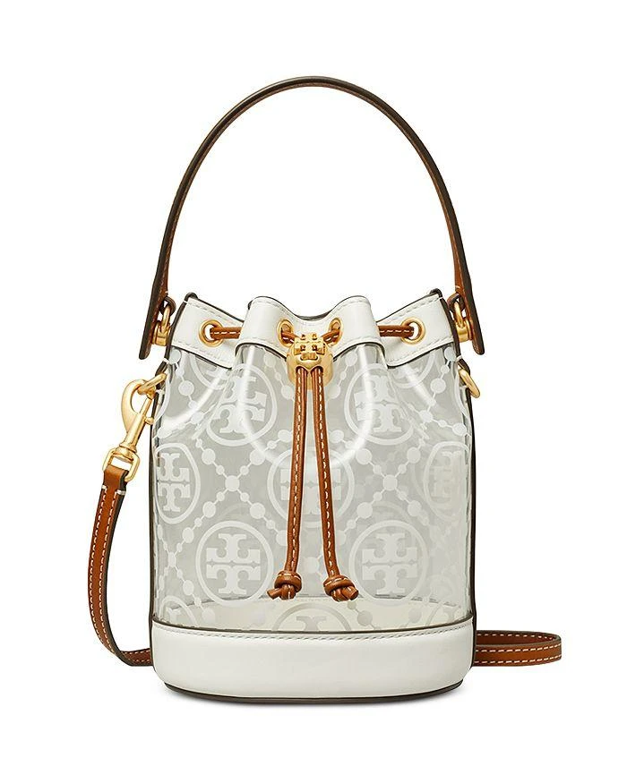 商品Tory Burch|Mini T Monogram Clear Bucket Bag,价格¥1754,第1张图片