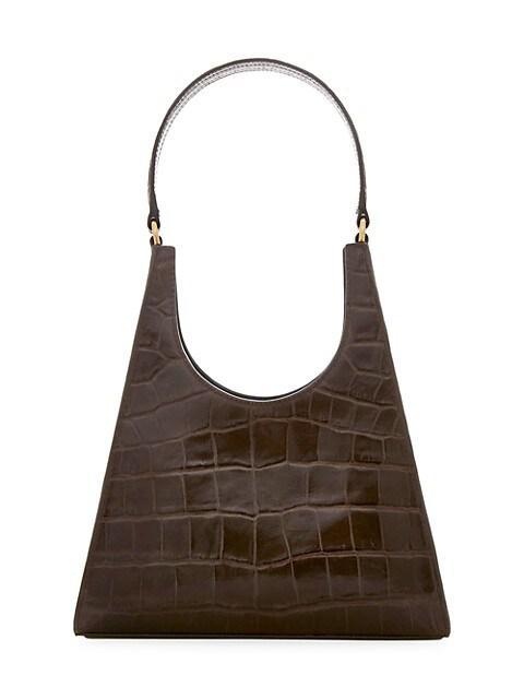 商品Staud|Rey Croc-Embossed Leather 单肩包,价格¥2390,第1张图片