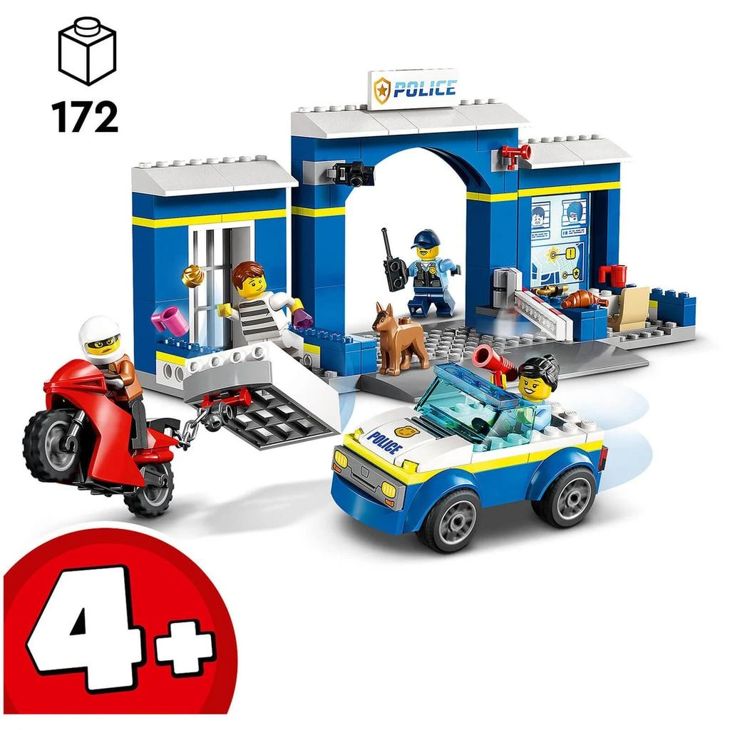 商品LEGO|LEGO City: Police Station Chase Set with Police Car Toy (60370),价格¥328,第3张图片详细描述