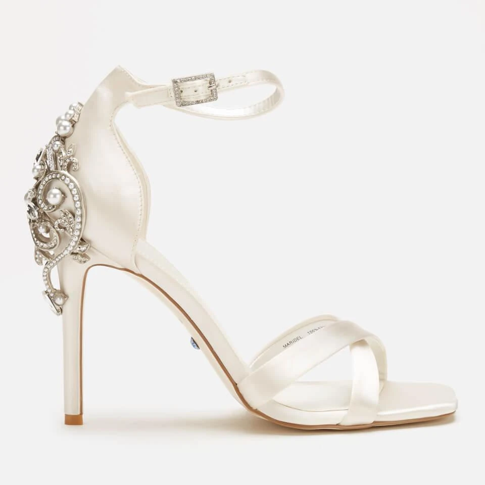 商品Dune|DUNE LONDON WOMEN'S MARIDEL SATIN HEELED SANDALS - IVORY,价格¥754,第1张图片