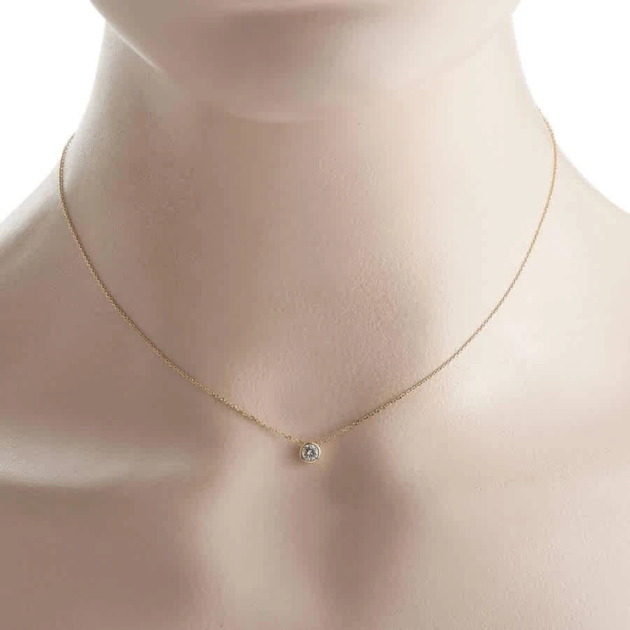 商品LB Exclusive|14K Yellow Gold 0.25ct Diamond Solitaire Necklace,价格¥3609,第2张图片详细描述